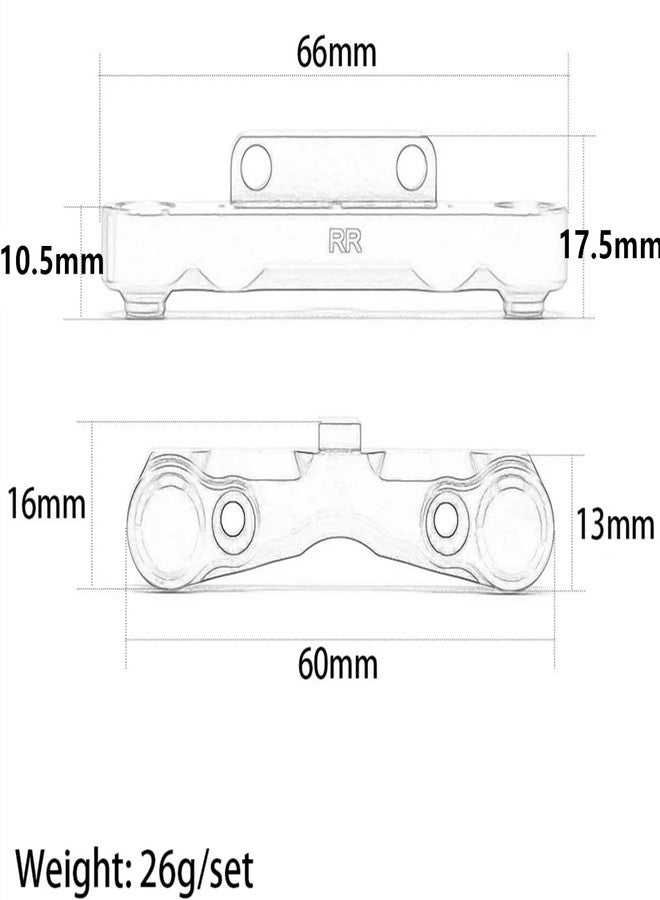UURCSKY Aluminum Front Rear Suspension Arm Mount for Arrma 1/8 kraton/Outcast/Typhon 6s, 1/7 Felony/Infraction 6s Upgrade Part（Red） - Image 4